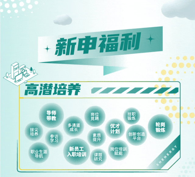 <p>.新申福利+</p>
<p>高潜培养</p>
<p>导师带教党坞精炼</p>
<p>塔券拳药成长多通道巍羿优才计划创新创造平台轮岗锻炼</p>
<p>职业生涯导航入职培训新员工器岗位培训赋能</p>
