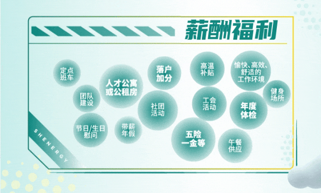 <p>薪酬福利</p>
<p>班车定点人才公寓加分落户森店愉快、高效、工作环境 舒适的</p>
<p>团队或公租房保牌</p>
<p>建设聘活岛年度</p>
<p>体检</p>
<p>节日/生日感向带薪年假五险</p>
<p>一金等午餐</p>
<p>供应</p>
