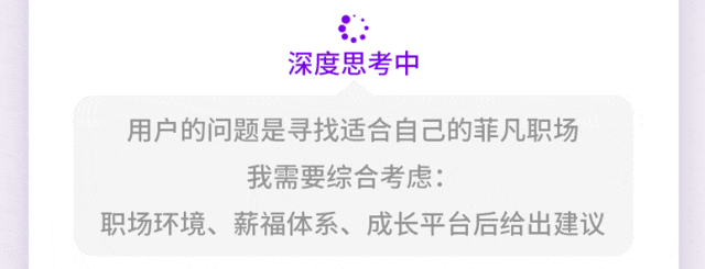 <p>深度思考中</p>
<p>用户的问题是寻找适合自己的菲凡职场</p>
<p>我需要综合考虑:</p>
<p>职场环境、薪福体系、成长平台后给出建议</p>

