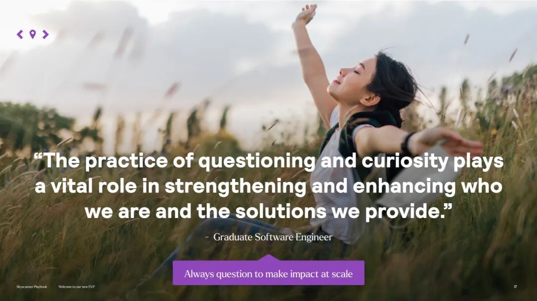 <p><9></p>
<p>,</p>
<p>"The practice of questioningand curiosity plays</p>
<p>a vital role in strengtheningand enhancing who</p>
<p>we are and the solutions we provide."</p>
<p>Graduate Software Engineer</p>
<p>Always question to make impact at scale</p>
<p>ShysanerPeabook Wekcone tur newEP7</p>
